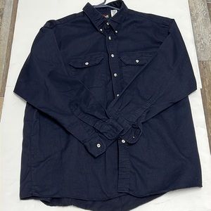 Bulwark Fire Resistant Long Sleeve Button Down Size XXL Dark Blue C6